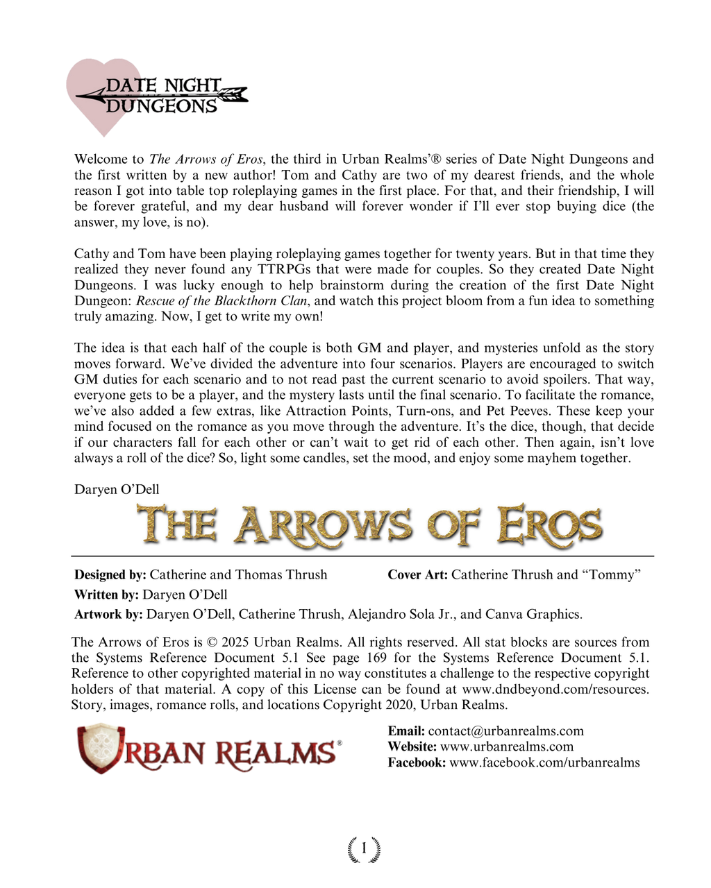 Date Night Dungeons: The Arrows of Eros