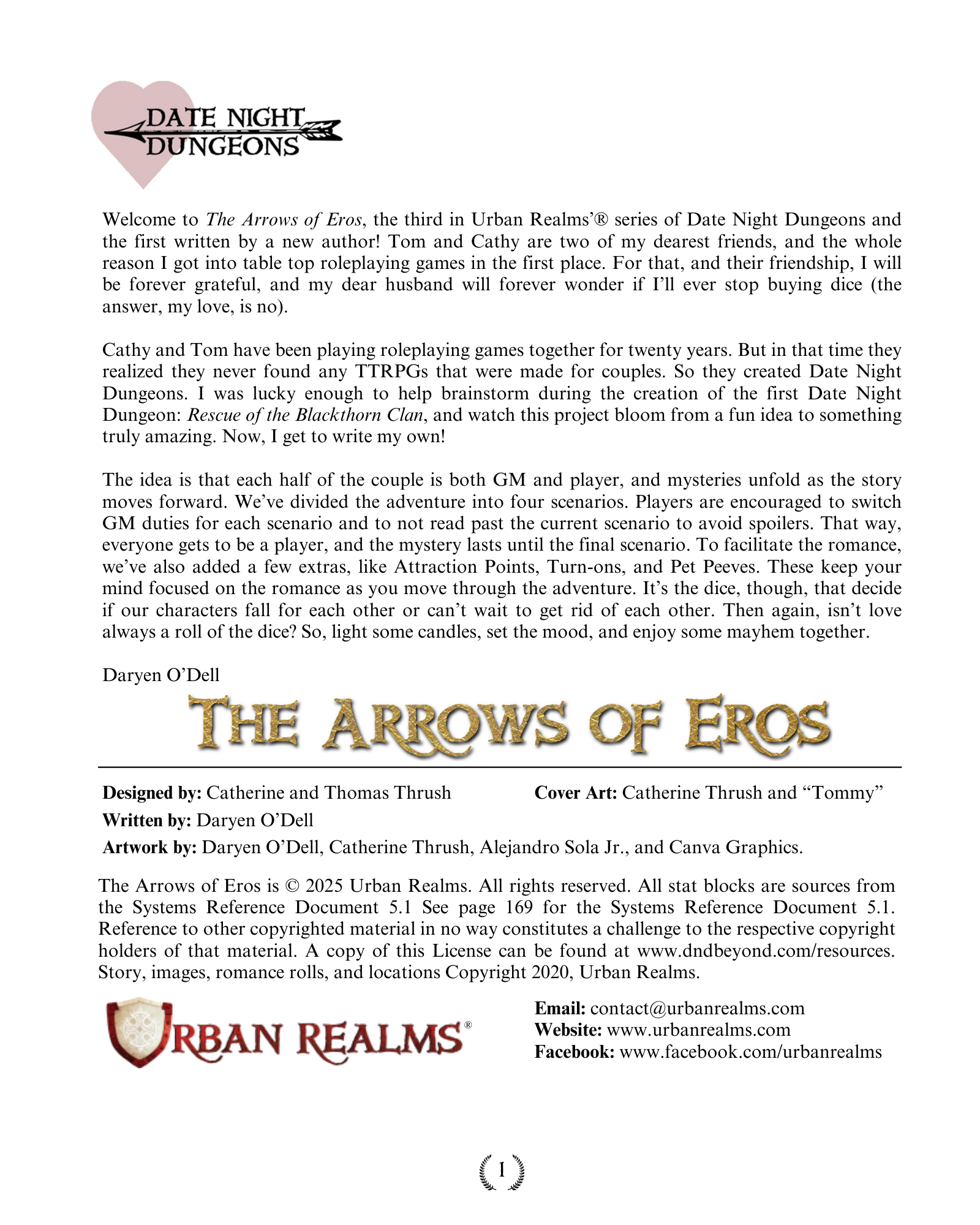Date Night Dungeons: The Arrows of Eros